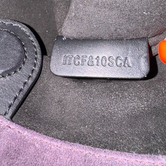 Rare..Burberry Fringe Bucket Suede Bag Purple - Picture 10 of 15